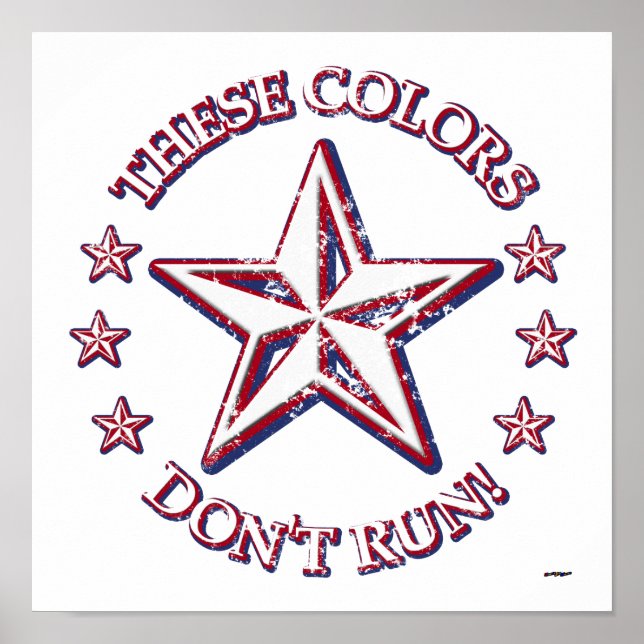 Diese Farben laufen nicht! Stern Poster (Vorne)