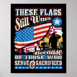 Diese Flaggen schweben noch Shirt, Maryland Memori Poster