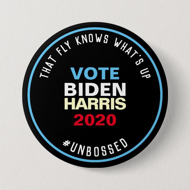 Diese Fliege, obwohl STIMME BIDEN HARRIS 2020 groß Button (Vorderseite)