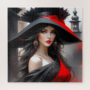 Diese Frau hat ein fantastisches Gesicht. Sie ist  Puzzle