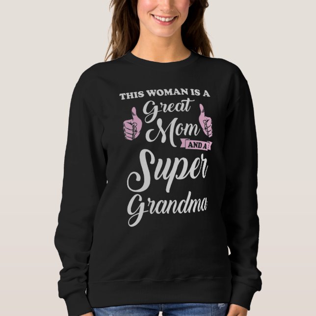 Diese Frau ist eine große Mama Oma Großmutter Sweatshirt (Vorderseite)