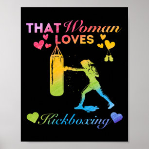 Diese Frau mag Kickboxen Poster
