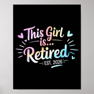 Diese Frau Ruhestand Est 2026 Illustration Poster