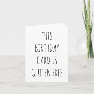 Diese Geburtstagskarte ist glutenfrei Karte