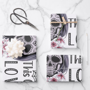 Diese Girl-Liebe Halloween Geschenkpapier Set