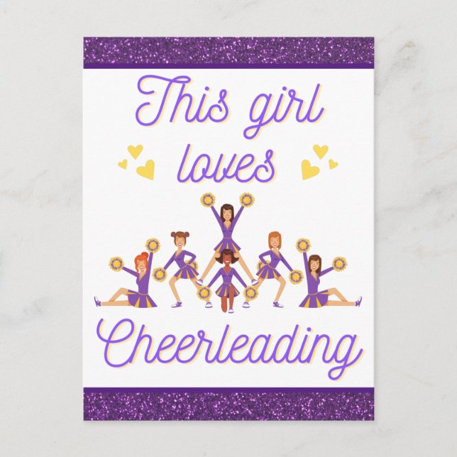 Diese Girl-Lieben Cheerleader Postkarte (Vorderseite)
