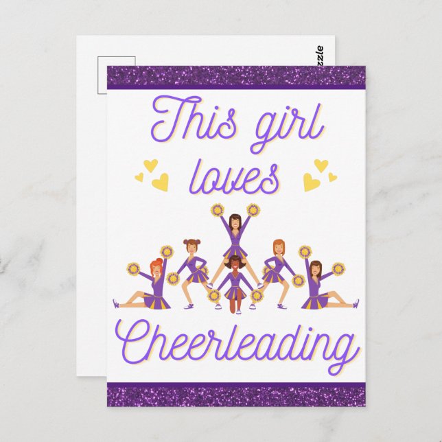 Diese Girl-Lieben Cheerleader Postkarte (Vorne/Hinten)