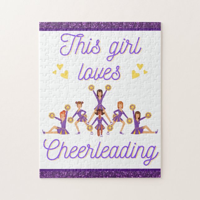 Diese Girl-Lieben Cheerleader Puzzle (Vertikal)
