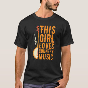 Diese Girl-Lieben Country Music Country Music T-Shirt