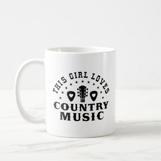 Diese Girl-Lieben Country Music Kaffeetasse (Links)