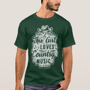 Diese Girl Lieben Country Musiknotens Jazz Freunde T-Shirt
