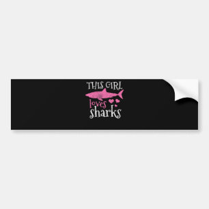 Diese Girl-Lieben Haie - Niedliche Haigeschenke Autoaufkleber