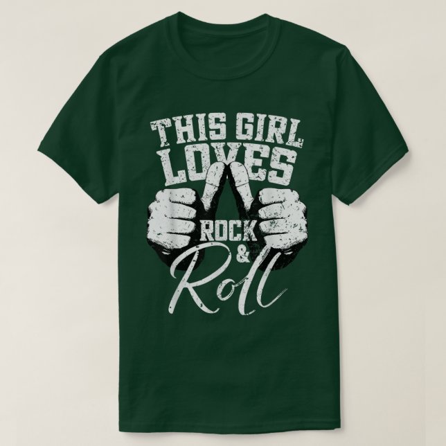 Diese Girl Lieben Rock & RollElectronic Rock Gitar T-Shirt (Design vorne)