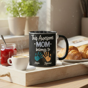 Diese großartige Mutter gehört zu Handabdruck-Kind Tasse