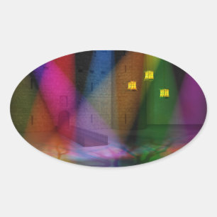 Diese große Bühne von Narren-Aufklebern Ovaler Aufkleber