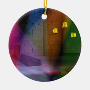 Diese große Bühne von Narren-Ornamenten Keramikornament