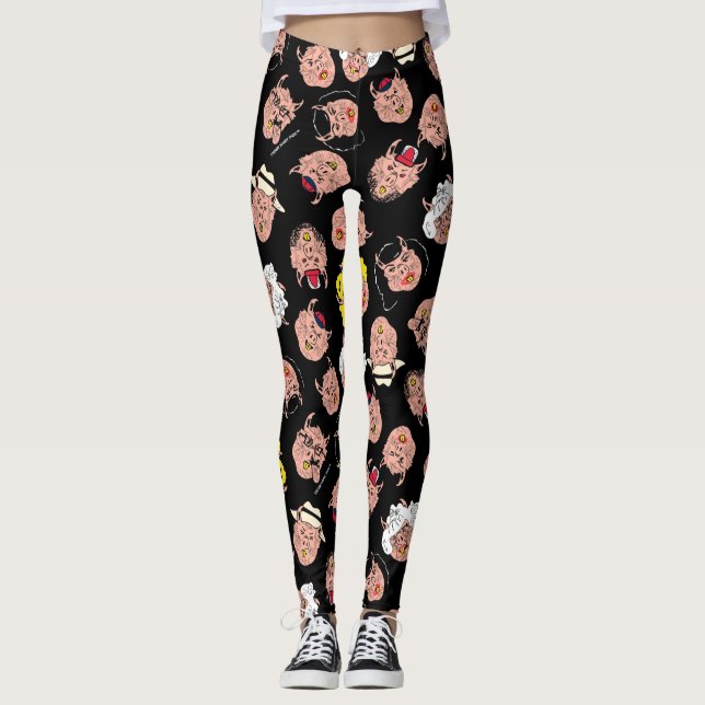 Diese Haifischschweine Unterschrift Schwarze Leggi Leggings (Vorderseite)
