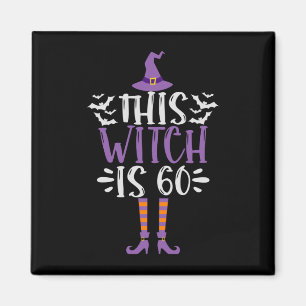 Diese Hexe ist der 60. Lustige Gruselige Halloween Magnet