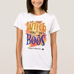 Diese Hexe läuft auf Buh Halloween T-Shirt