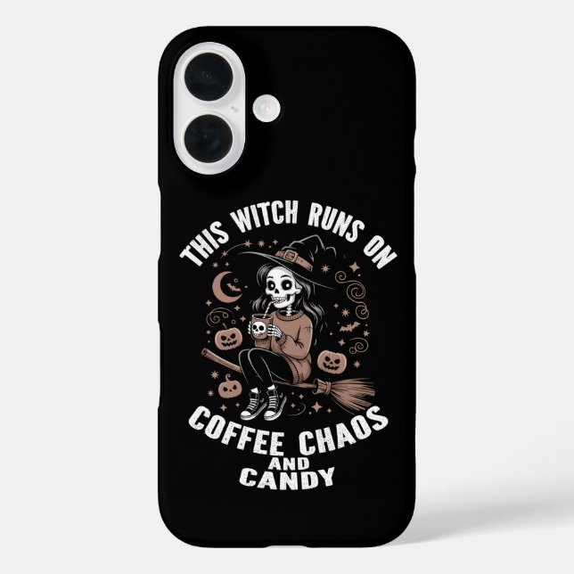 Diese Hexe läuft auf Kaffee, Chaos und Süßigkeiten Case-Mate iPhone Hülle (Rückseite)