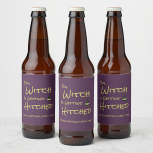 Diese Hexe wird angeheftet Bierflaschenetikett