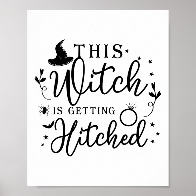 Diese Hexe wird Hitched Herbst Thanksgi Poster (Vorne)