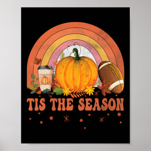 Diese Jahreszeit Halloween Pumpkin Kaffee Fußball Poster
