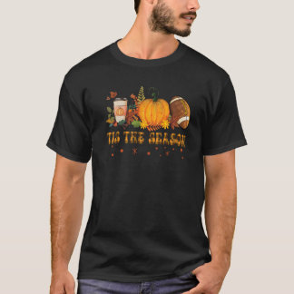 Diese Jahreszeit Halloween Pumpkin Kaffee Fußball T-Shirt