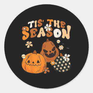 Diese Jahreszeit Halloween Pumpkin-Saison Spooky R Runder Aufkleber
