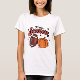Diese Jahreszeit Kaffee Fall Footbyll und Hallowee T-Shirt