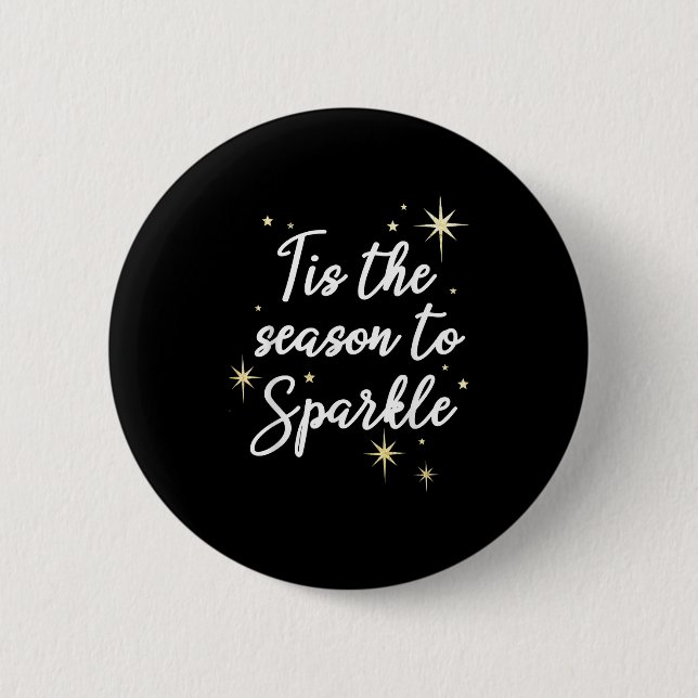 Diese Jahreszeit zu Sparkle Weihnachten Button (Vorderseite)