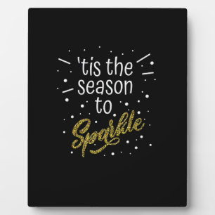 Diese Jahreszeit zu Sparkle Weihnachtsfest Funny Fotoplatte