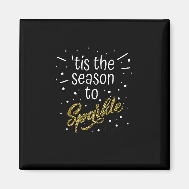 Diese Jahreszeit zu Sparkle Weihnachtsfest Funny Magnet (Vorne)