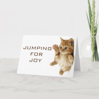 DIESE KATZE/KITTEN JUMPIERT FÜR DIE JOY BIRTHDAY C KARTE