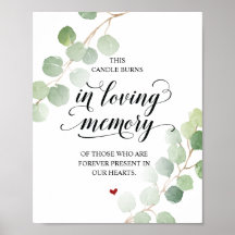 Diese Kerze brennt in einem liebenden Memorial Sig