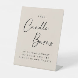 Diese Kerze brennt in liebender Erinnerung Sockelschild