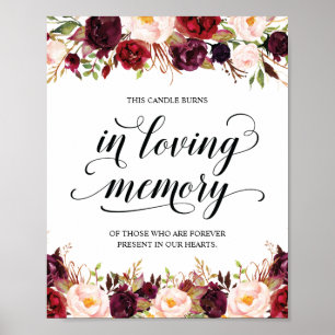 Diese Kerze brennt in liebevoller Erinnerung Geden Poster