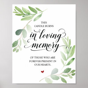 Diese Kerze brennt in liebevoller Erinnerung Geden Poster