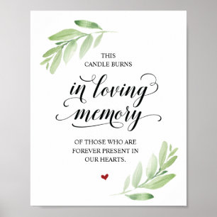 Diese Kerze brennt in liebevoller Erinnerung Geden Poster