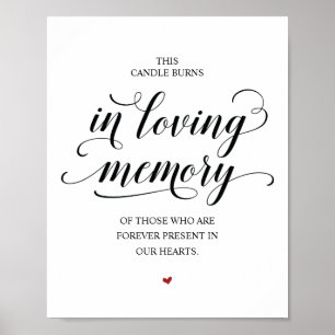 Diese Kerze brennt in liebevoller Erinnerung Geden Poster