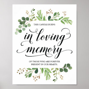 Diese Kerze brennt in liebevoller Erinnerung Geden Poster
