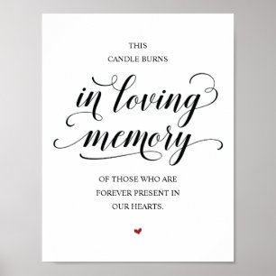 Diese Kerze brennt in liebevoller Erinnerung Geden Poster