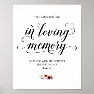 Diese Kerze bricht in der liebenden Erinnerungssig Poster