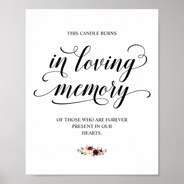 Diese Kerze bricht in der liebenden Erinnerungssig Poster (Vorne)