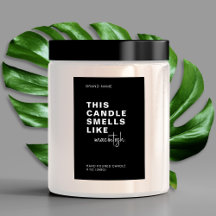Diese Kerze duftet wie - neues, modernes Labeldesi