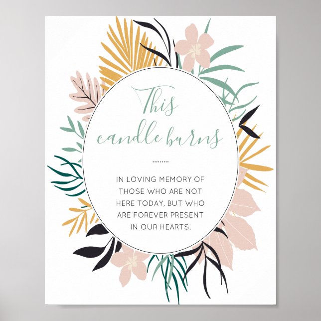 Diese Kerze verbrüht das Zeichen einer tropischen  Poster (Vorne)