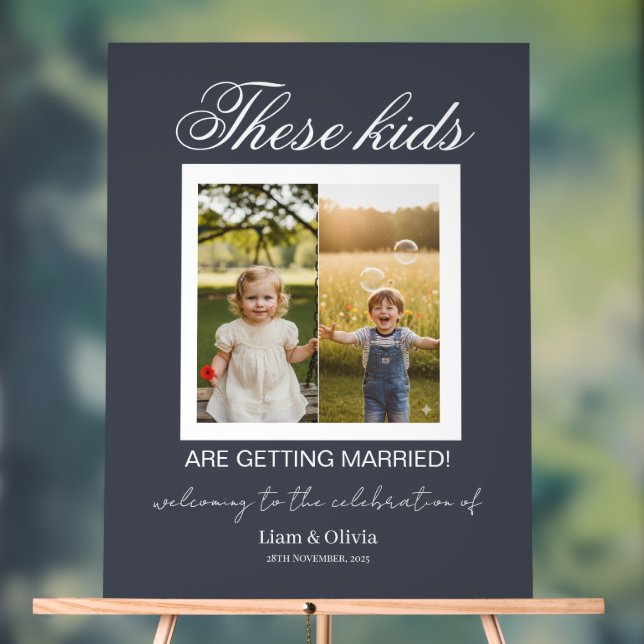 Diese Kinder heiraten Diese Kinder unterschreiben Acrylschild (Neutral)