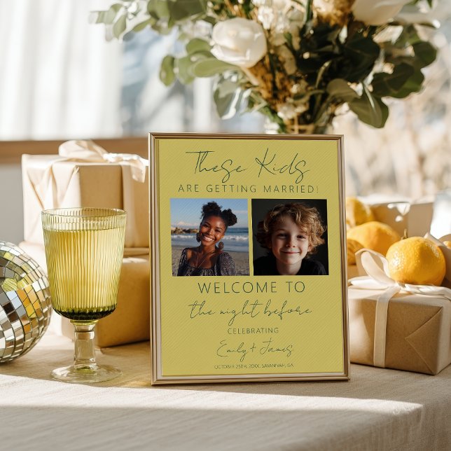 Diese Kinder heiraten Probeessen Abend Poster (These Kids Are Getting Married Rehearsal Dinner Poster)