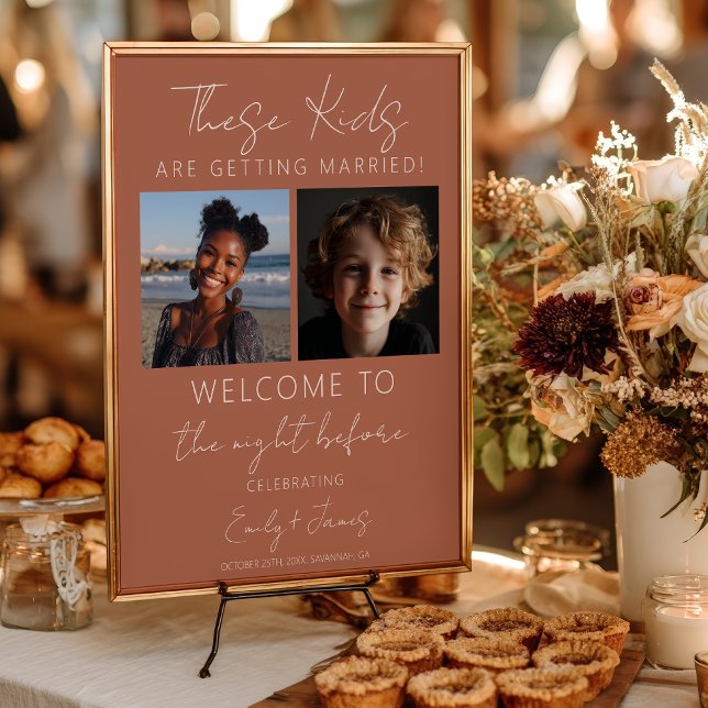 Diese Kinder heiraten Probeessen Abendessen Poster (These Kids Are Getting Married Rehearsal Dinner Poster)