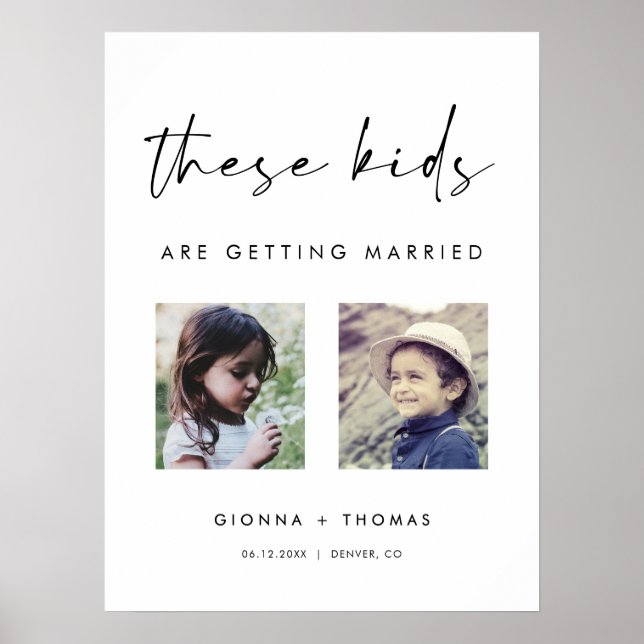 Diese Kinder heiraten Willkommensschild Poster (Vorne)